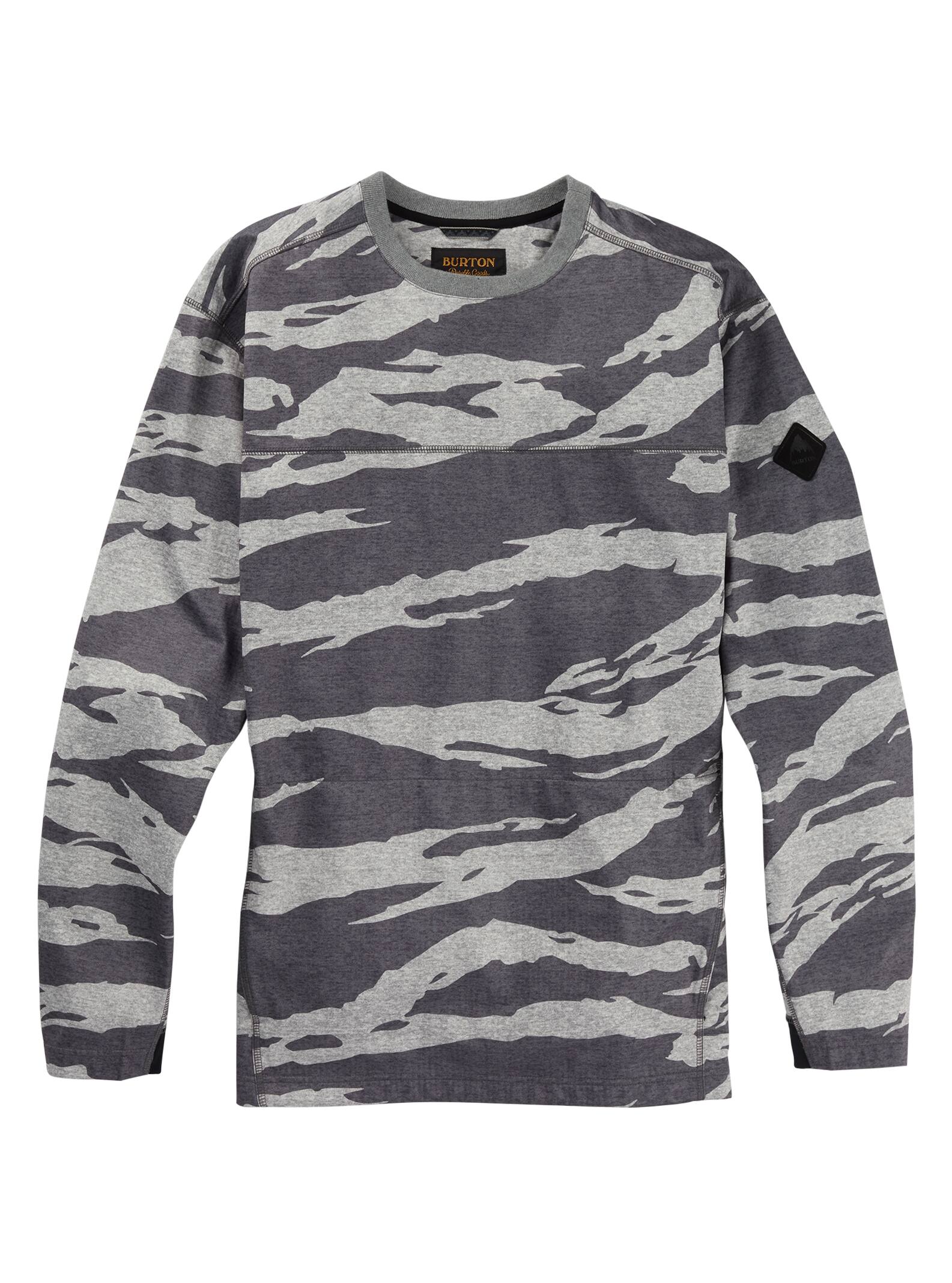 Burton - Sweat ras du cou à coutures collées Performance Crown homme, Heather Gray Tiger Ripstop, L