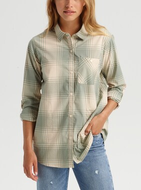 Women's Burton Grace Tech Lite Flannel shown in Shadow Plaid