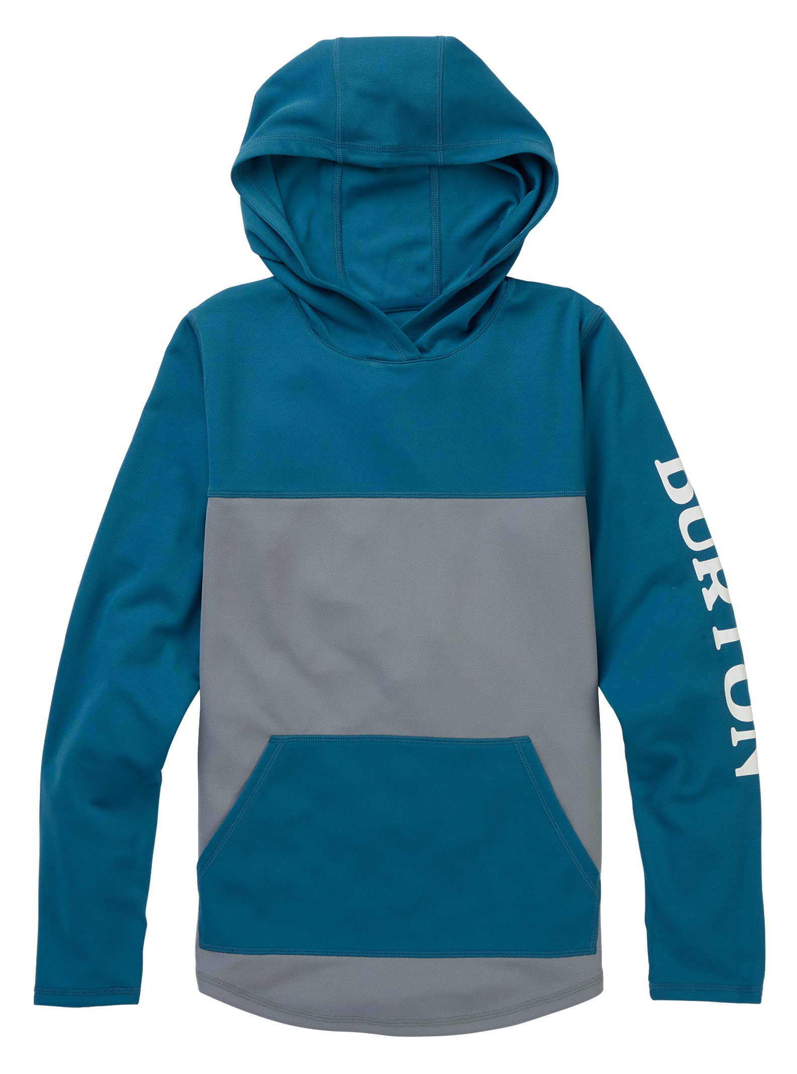 Burton - T-shirt manches longues Spurway à capuche en tissu technique enfant, Wild Dove / Blue Sapph