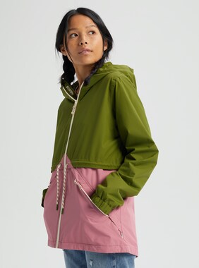 Women's Burton Narraway Jacket shown in Pesto Green / Rosebud