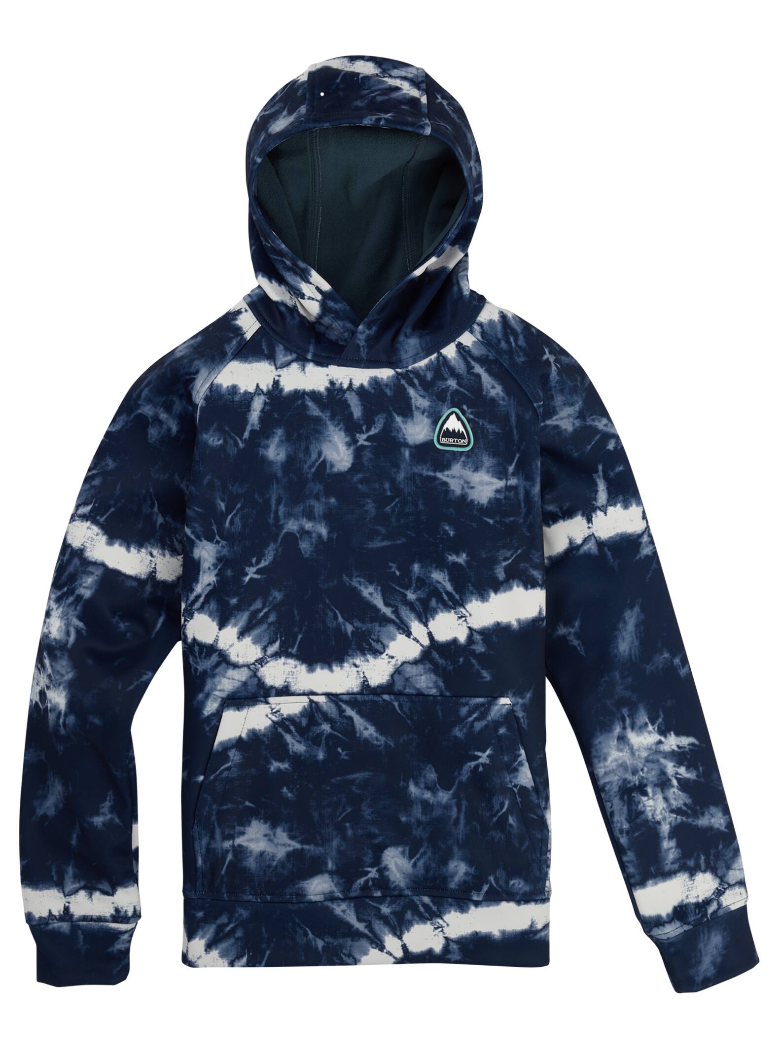 Burton - Sweat à capuche avec coutures collées Crown enfant, Dress Blue Tidal Dye, L