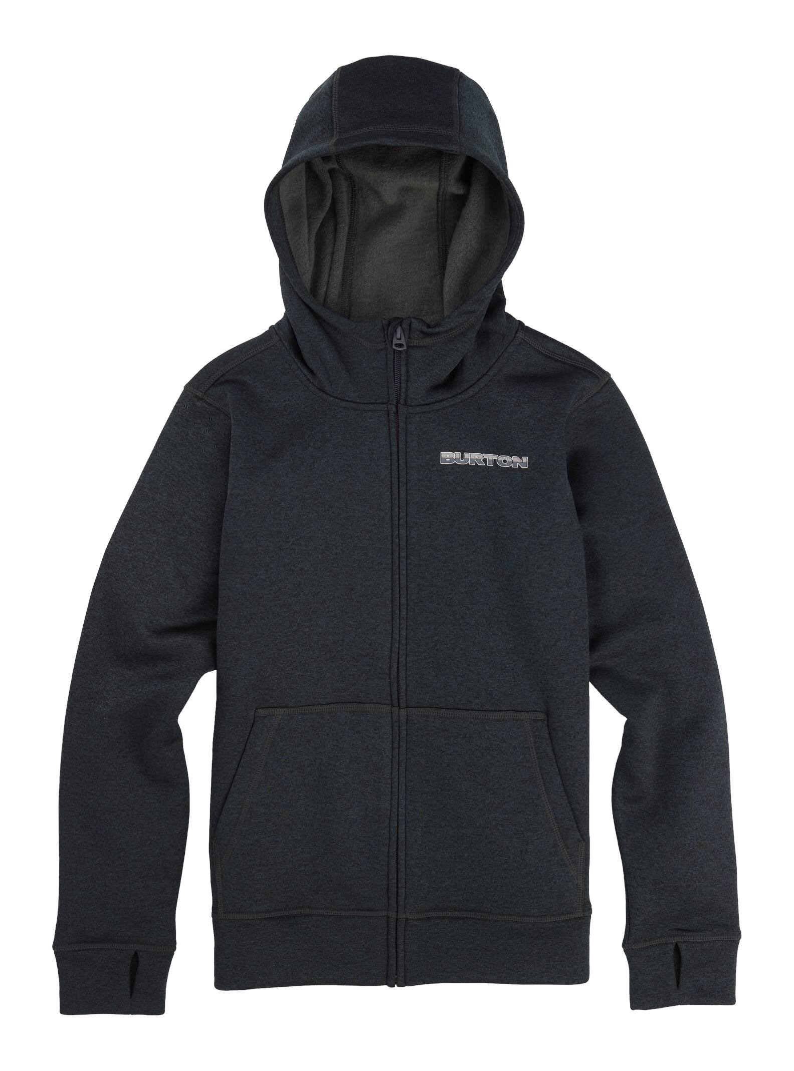 Burton - Sweat zippé à capuche Oak enfant, True Black Heather, XS