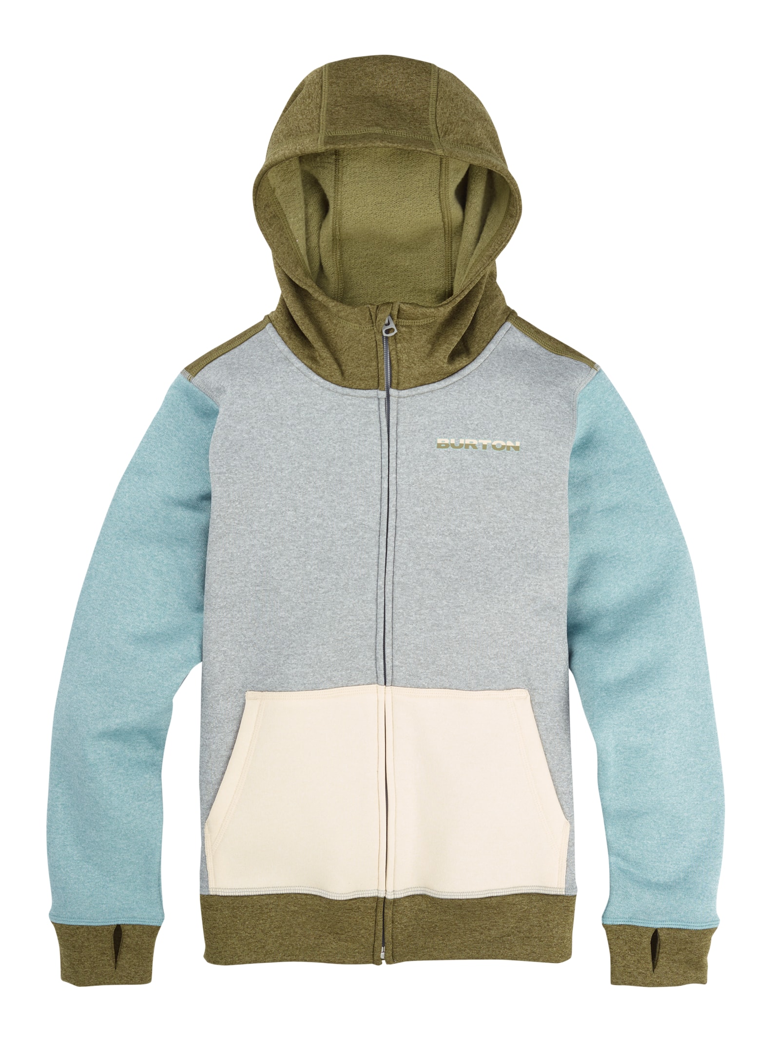 Burton - Sweat zippé à capuche Oak enfant, Gray Heather Multi, M