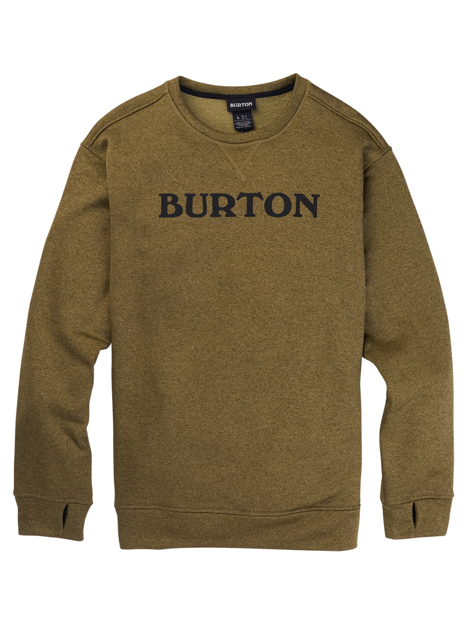 Burton - Sweat ras du cou Oak homme, Martini Olive Heather, XS