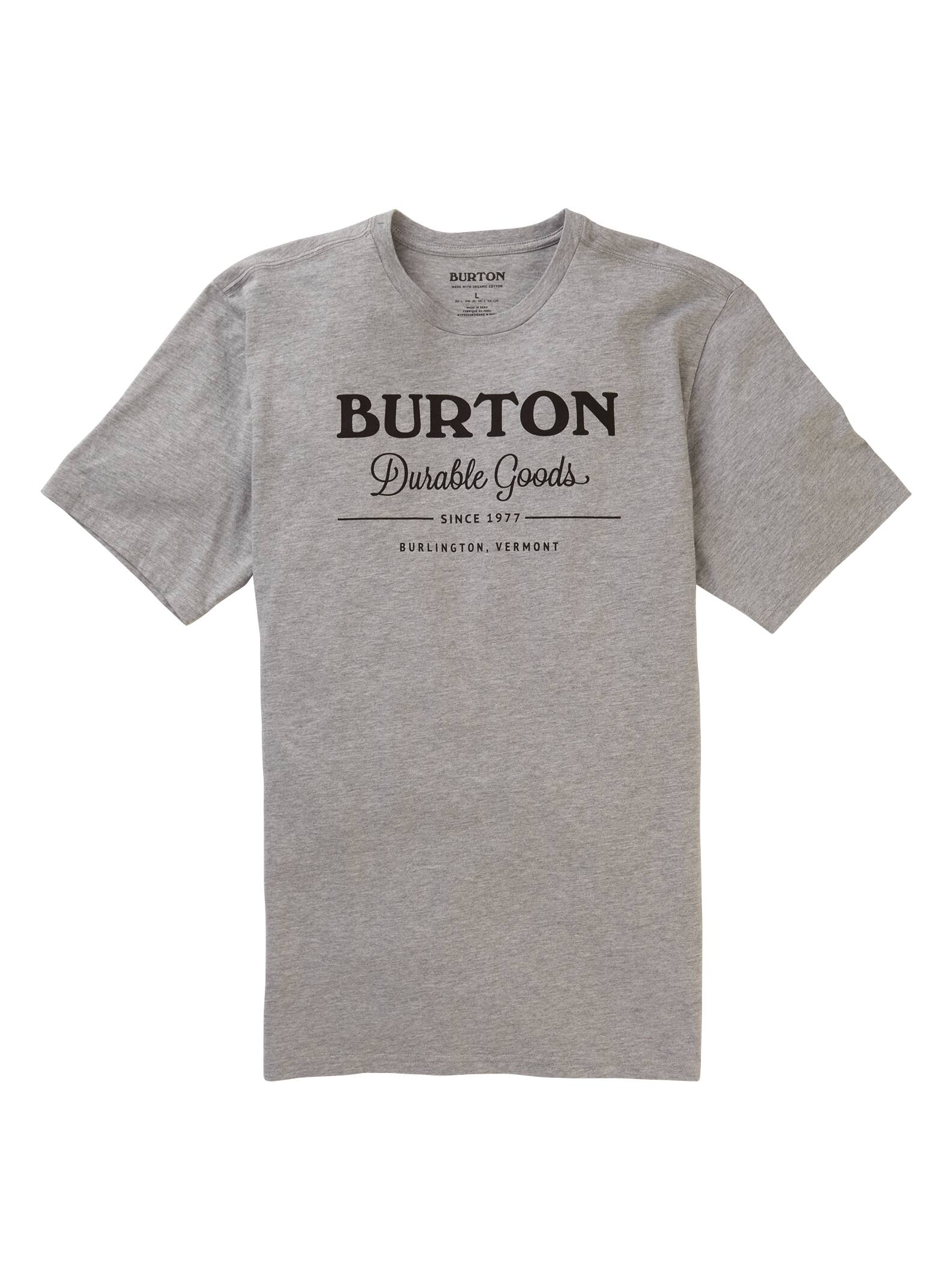 Burton - T-shirt à manches courtes Durable Goods, Gray Heather, L