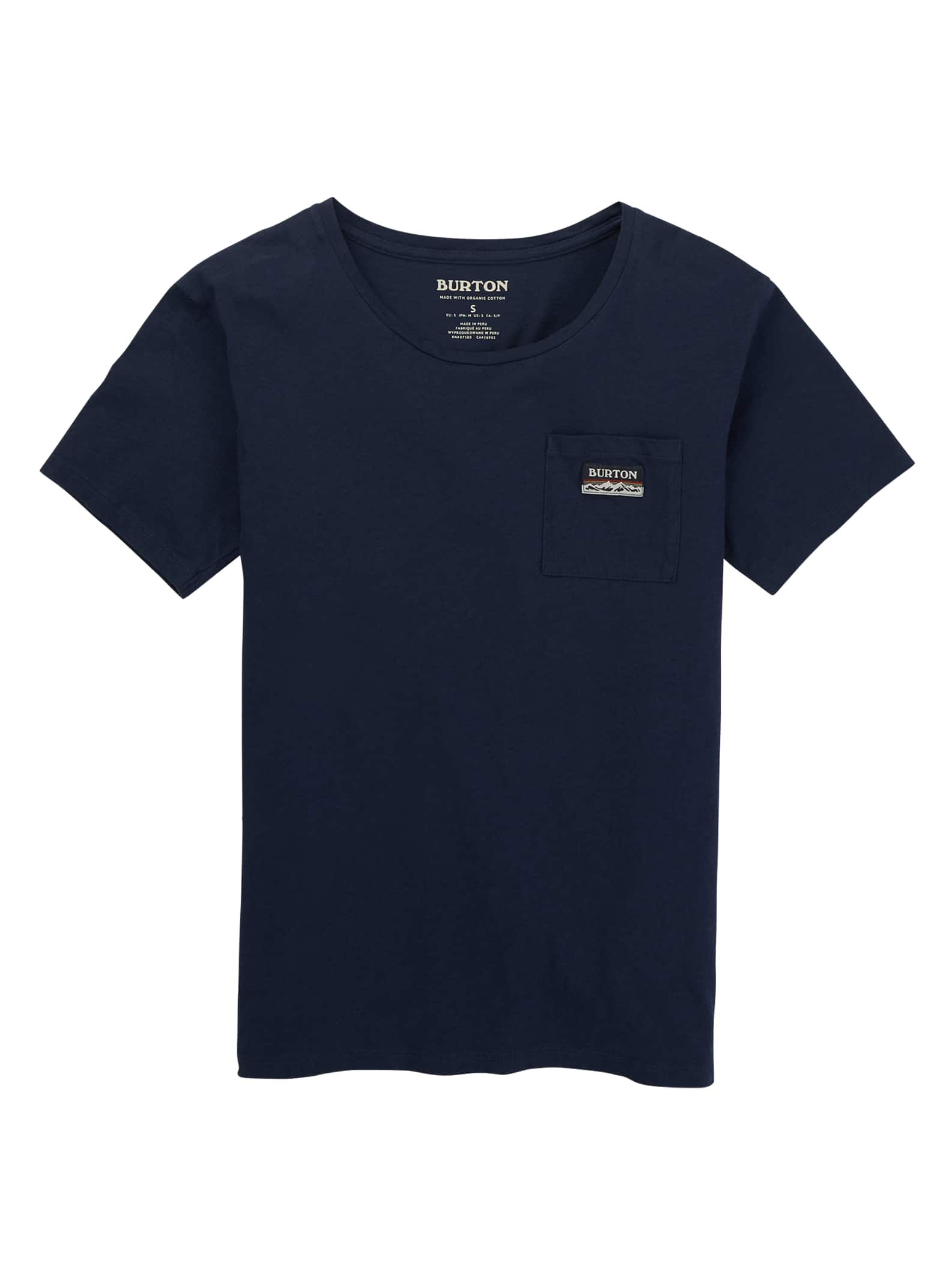 Burton - T-shirt à manches courtes avec poche Classic femme, Dress Blue, L