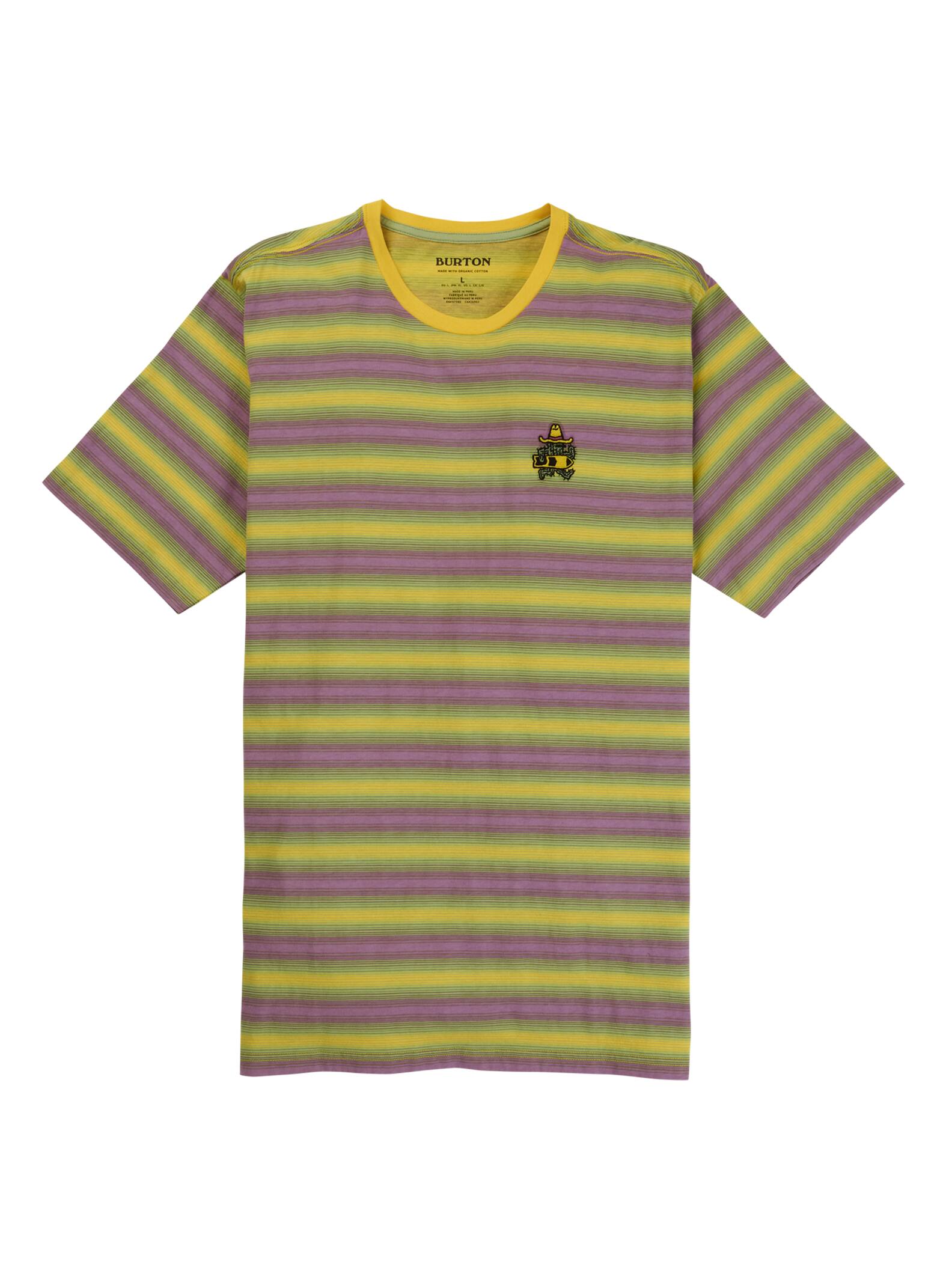 Burton - T-shirt à manches courtes Skratchpad pour homme, Yellow Pepper Stripe, L
