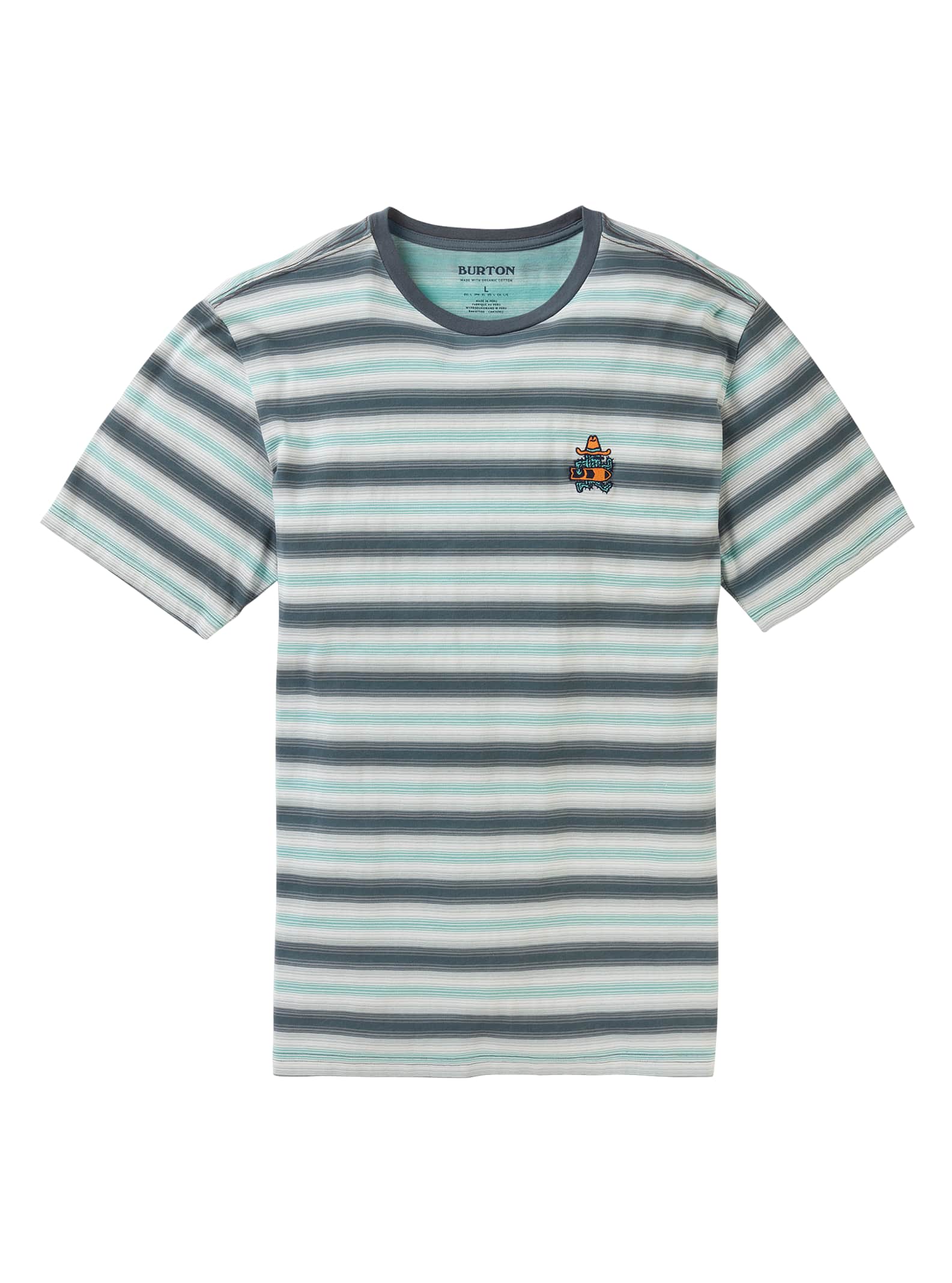 Burton - T-shirt à manches courtes Skratchpad pour homme, Dark Slate Stripe, XXL