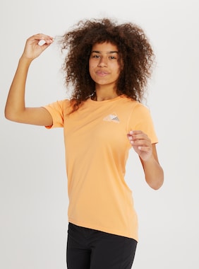 Women's Burton Multipath Active Short Sleeve T-Shirt shown in Papaya