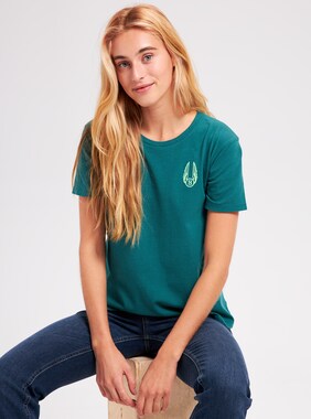 Women's Burton Split Wing Short Sleeve T-Shirt shown in Antique Green