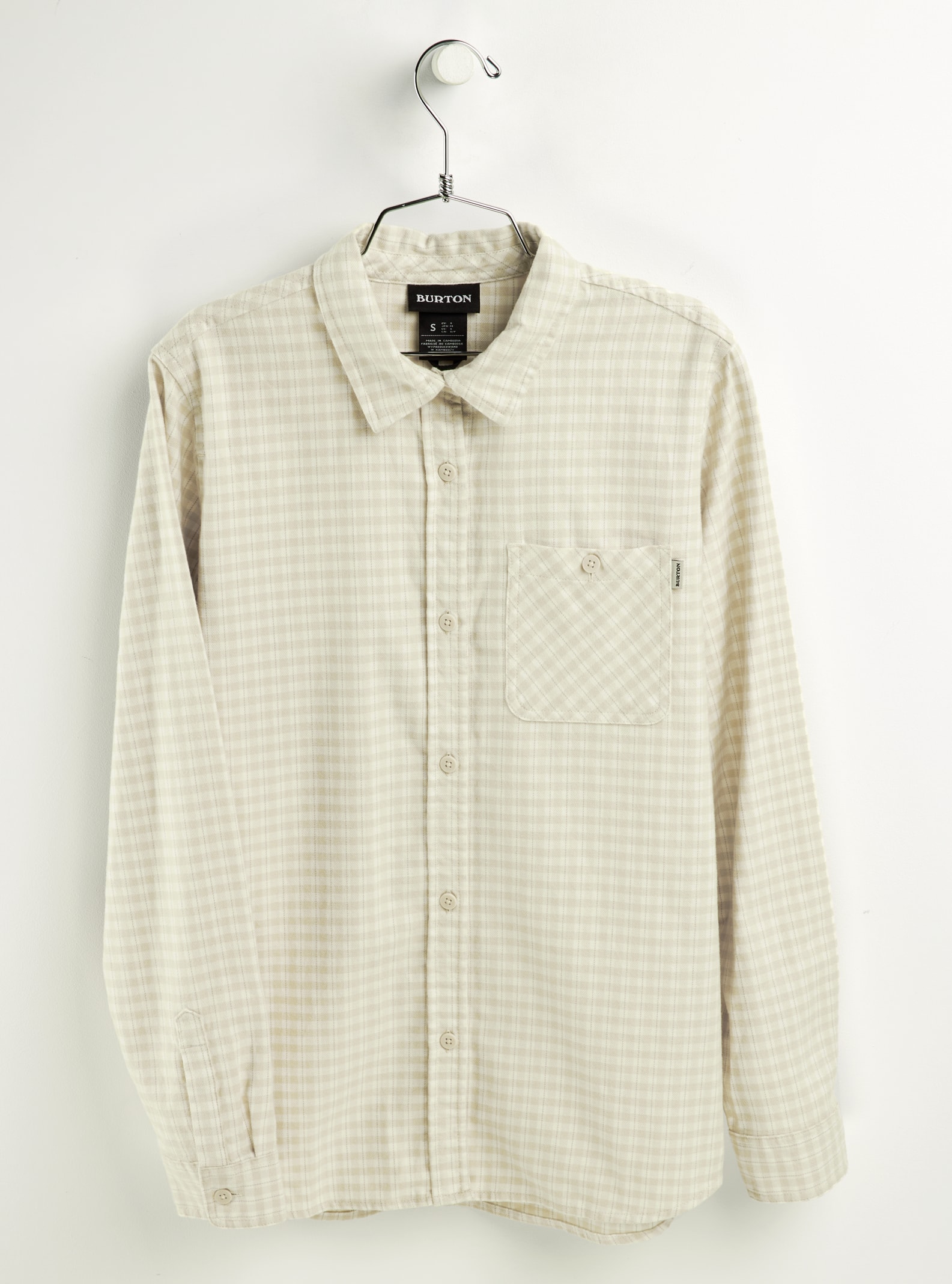 Burton - Chemise en flanelle Grace à manches longues, Creme Brulee Foraker Plaid, XS
