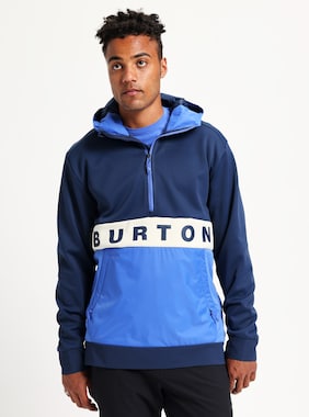 Men's Burton Crown Weatherproof Performance Fleece Pullover shown in Dress Blue / Amparo Blue