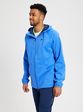 Men's Burton Crown Weatherproof Full-Zip Fleece shown in Amparo Blue