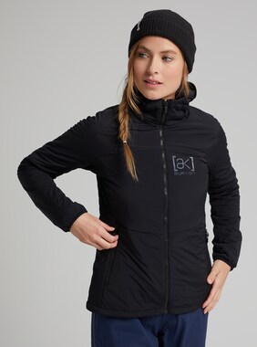 Women's Burton [ak] Helium Hooded Stretch Insulated Jacket shown in True Black