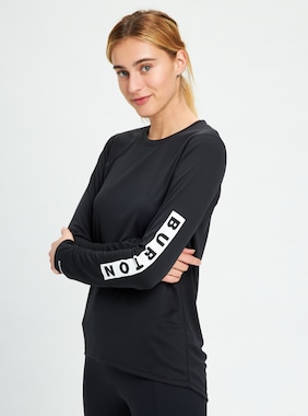 Women's Burton Multipath Active Long Sleeve T-Shirt shown in True Black