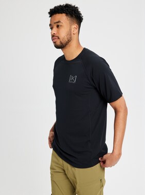 Men's Burton [ak] Helium Power Dry Short Sleeve T-Shirt shown in True Black
