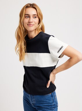 Women's Burton Lowball Short Sleeve T-Shirt shown in True Black / Stout White
