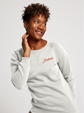 Women's Burton Lomita Crewneck Sweatshirt shown in Stout White