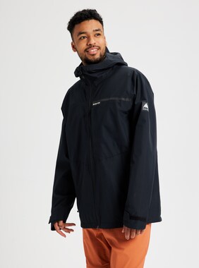 Men's Burton Veridry 2.5L Rain Jacket shown in True Black