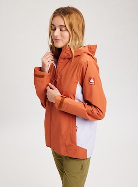 Women's Burton Veridry 2.5L Rain Jacket shown in Baked Clay / Opal