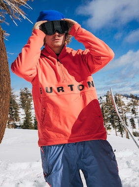 Men's Burton Crown Weatherproof Performance Fleece Pullover shown in Corallium