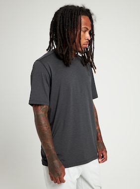 Men's Burton Multipath Essential Tech Short Sleeve T-Shirt shown in True Black Heather