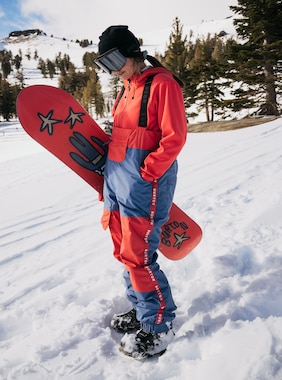 Women's Burton Melter Bib Pants shown in Slate Blue / Corallium