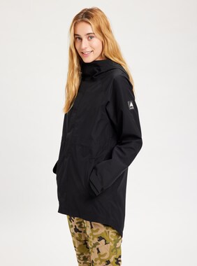 Women's Burton Veridry 2L Rain Jacket shown in True Black