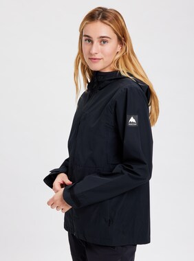 Women's Burton Veridry 2.5L Rain Jacket shown in True Black