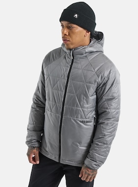 Men's Burton Versatile Heat Hooded Insulated Synthetic Jacket shown in Sharkskin