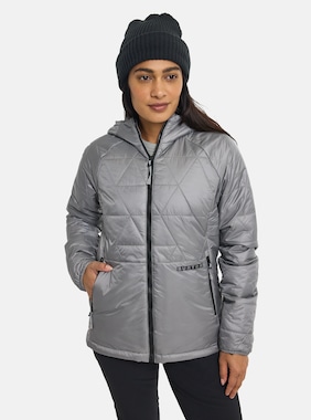 Women's Burton Versatile Heat Hooded Synthetic Insulated Jacket shown in Sharkskin