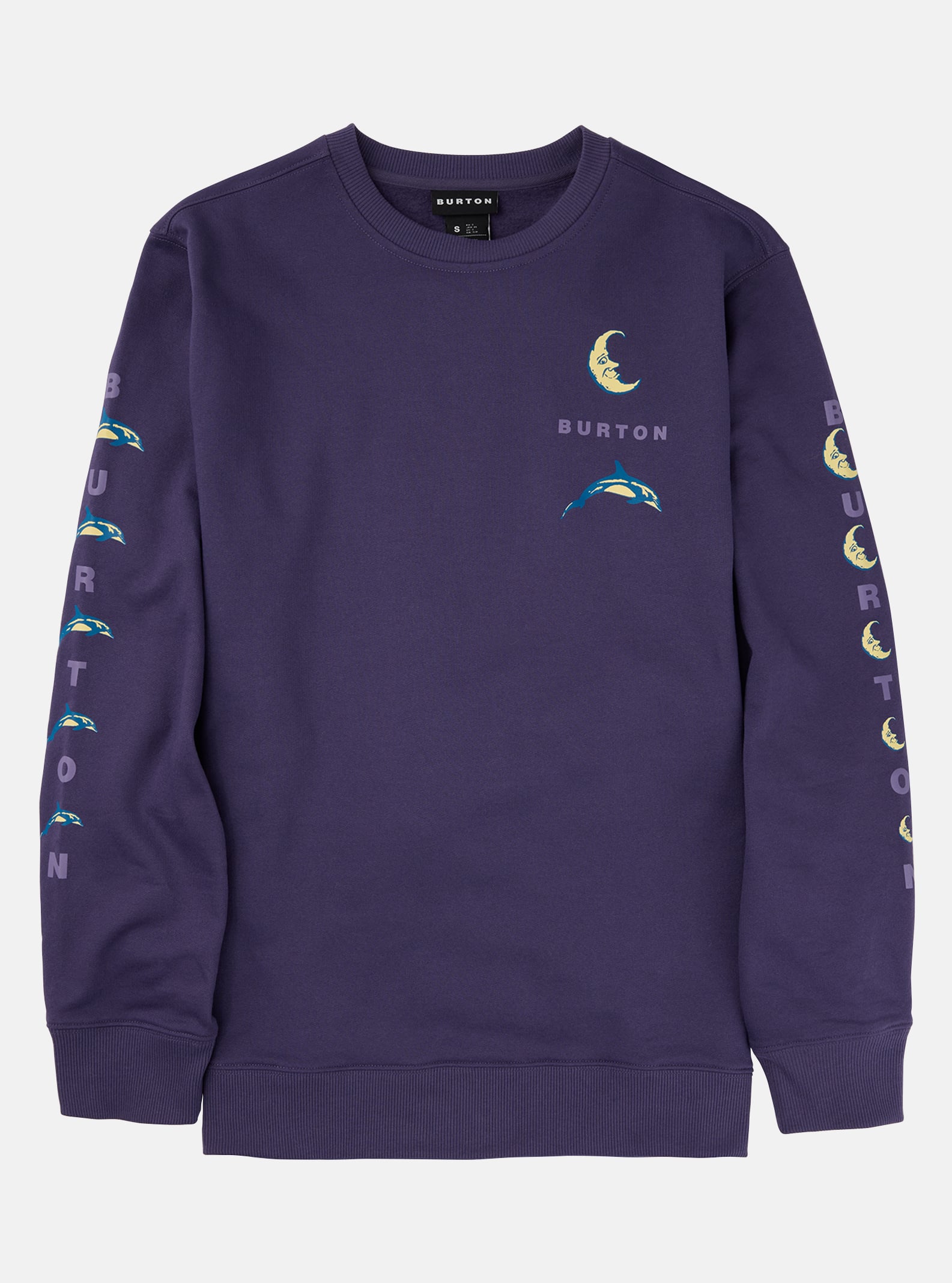 Burton 1996 Dolphin Crew sweatshirt, Violet Halo, XL