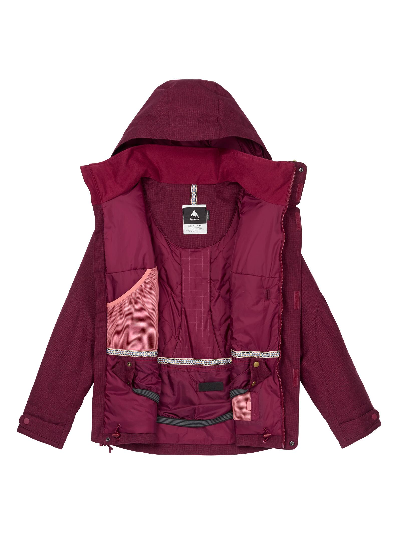 burton jet set jacket sangria