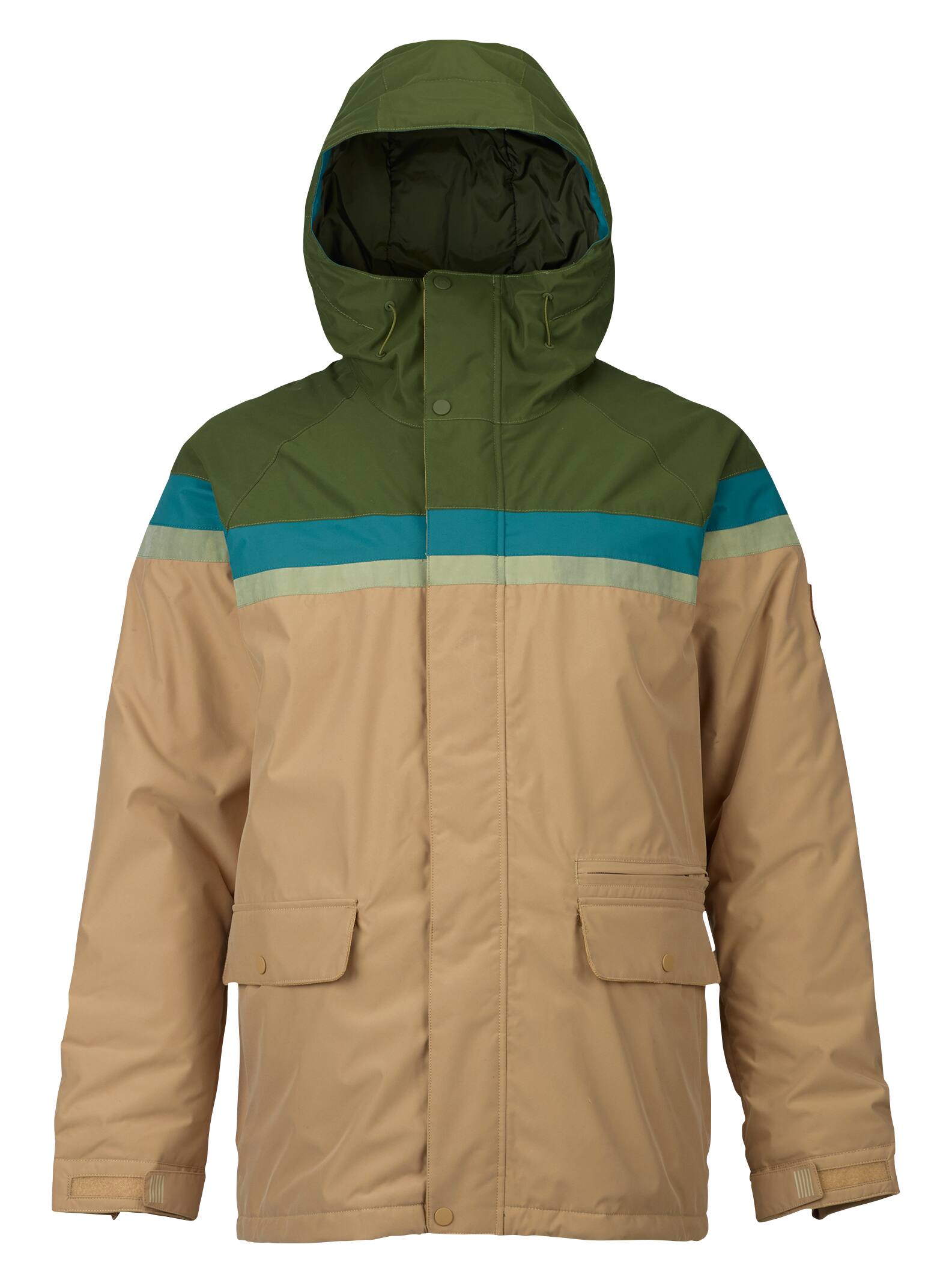 Burton Veste Docket homme, Rifle Green / Jasper / Olive Branch Distress / Kelp, L