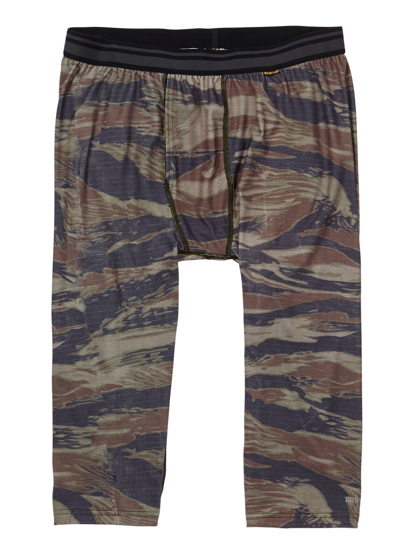 Burton - Pantacourt sous-vêtement en laine intermédiaire homme, Olive Green Worn Tiger, M