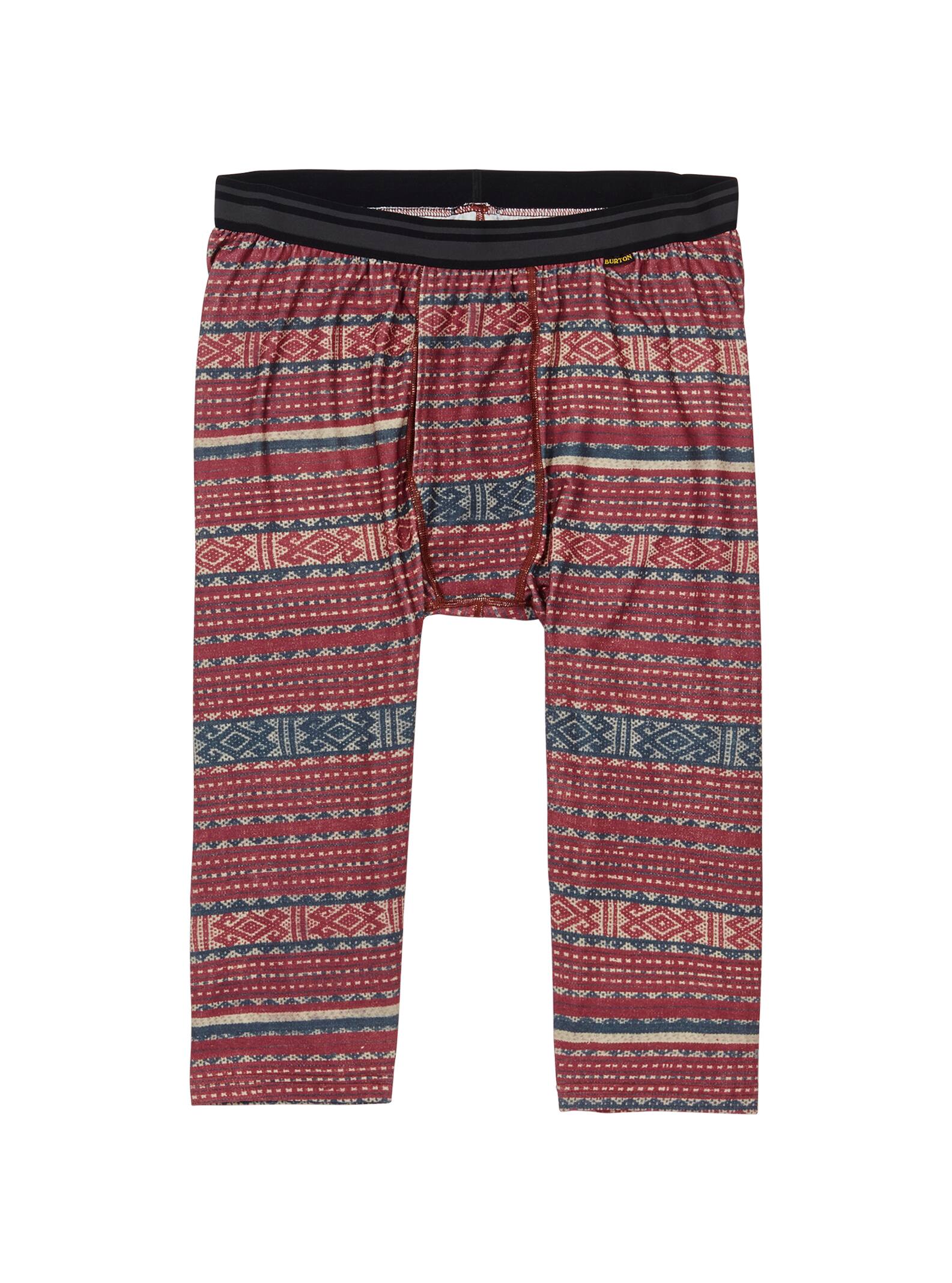 Burton - Pantacourt sous-vêtement en laine intermédiaire homme, Fired Brick Tanimbar, M