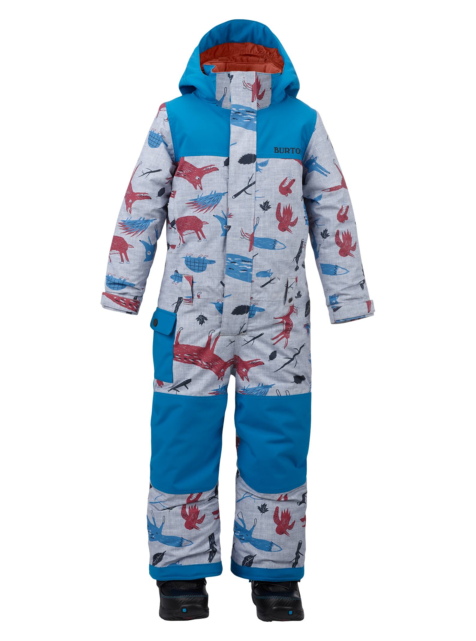 Burton - Combinaison Minishred Striker garçon, Big Bad Wolf / Mountaineer, 2T
