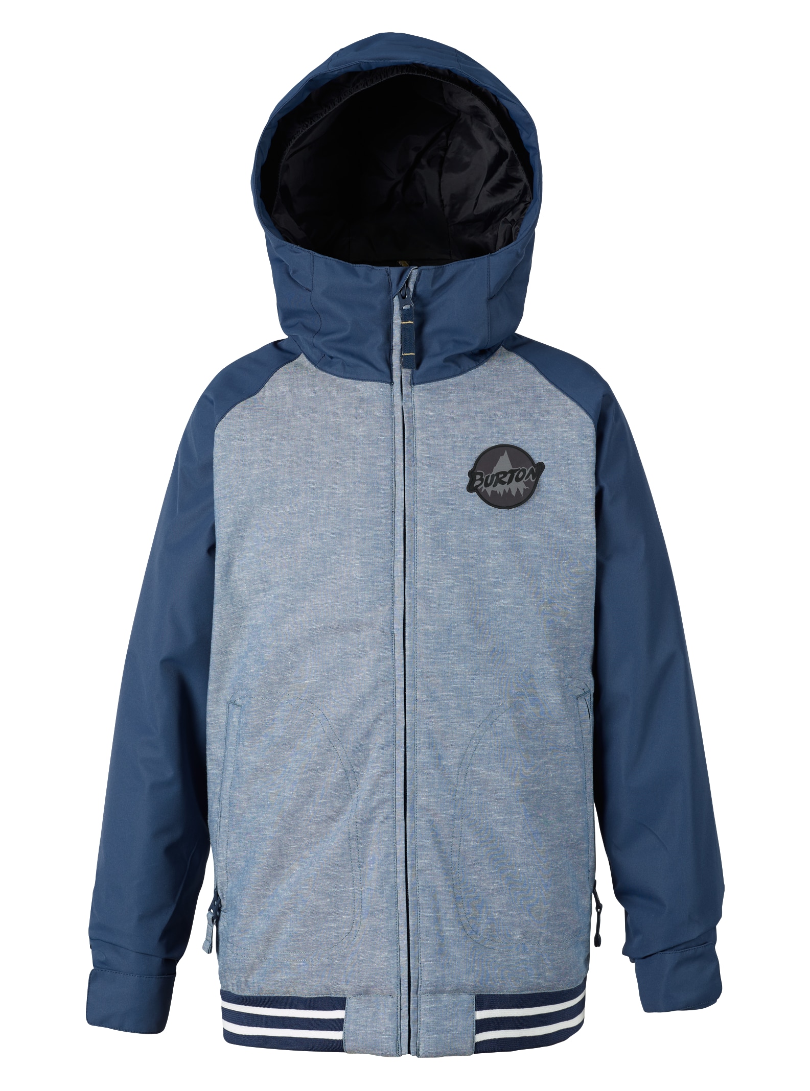 Burton - Veste Game Day garçon, Denim Chambray / Mood Indigo, L