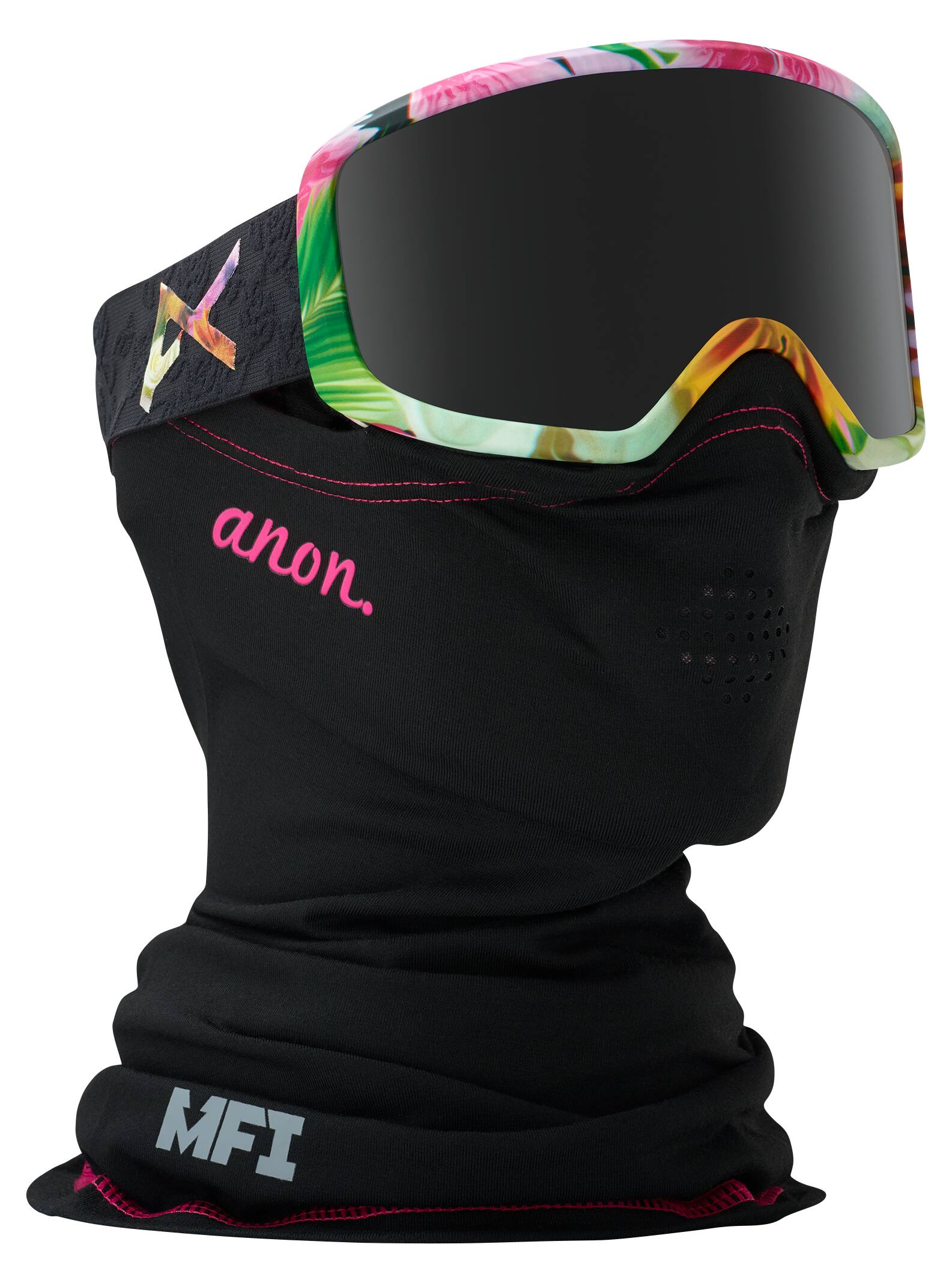 Anon - Masque Deringer femme, Frame: Black Widow, Lens: Dark Smoke, MFI Facemask Included