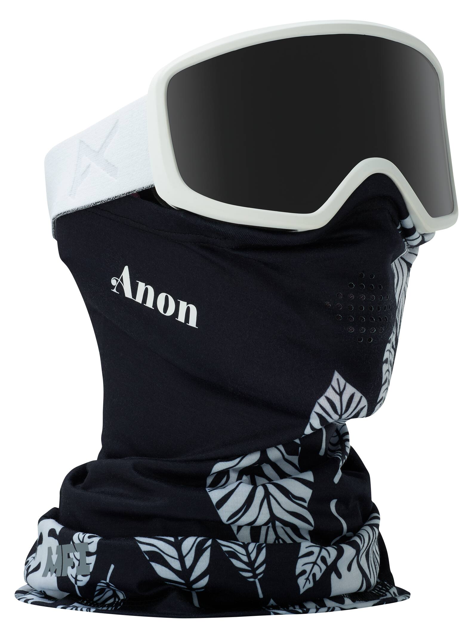 Anon - Masque Deringer femme, Frame: Whiteout, Lens: Dark Smoke, MFI Facemask Included