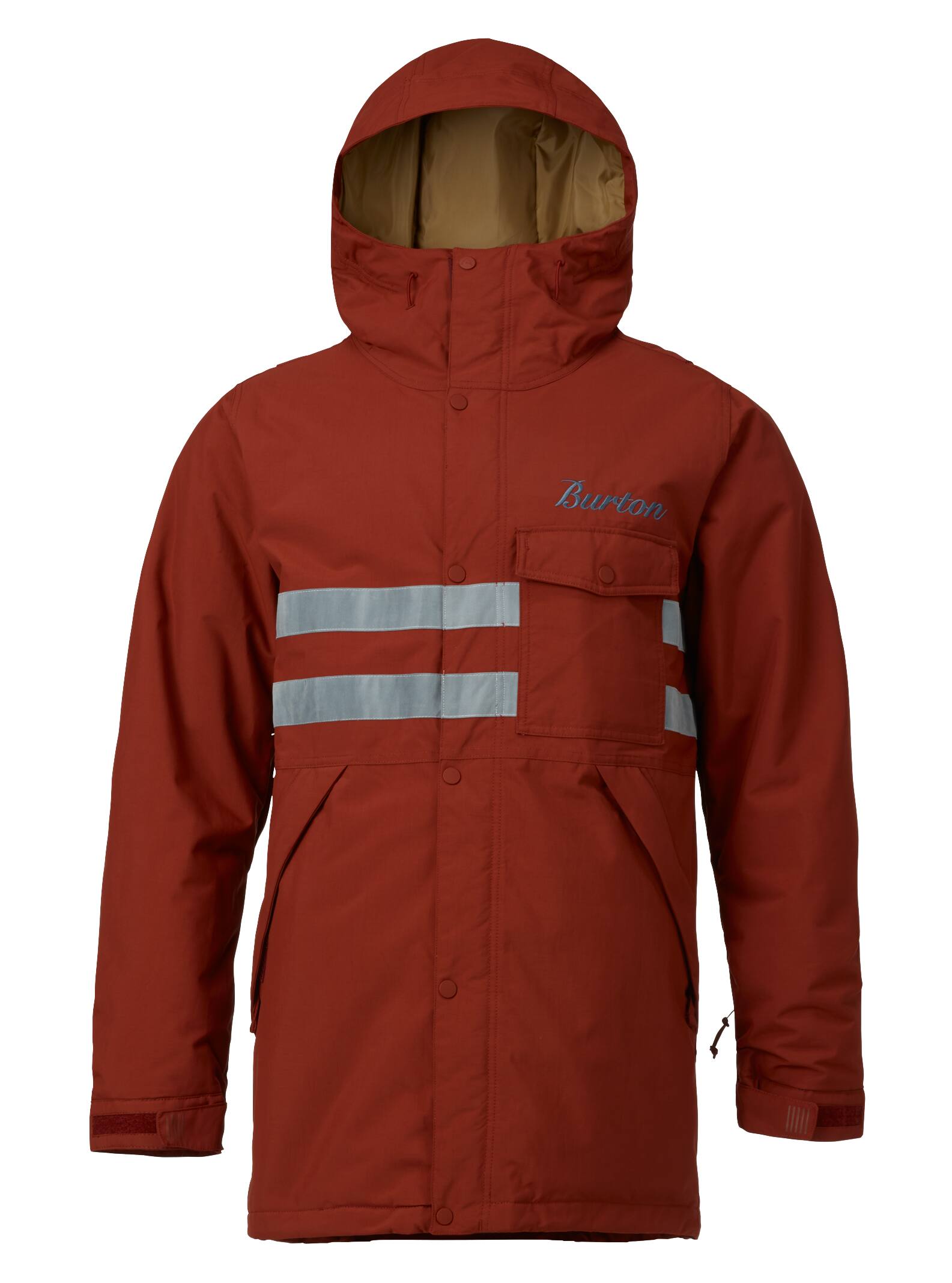 Burton - Parka Hoosick homme, Fired Brick / LA Sky Distress, L