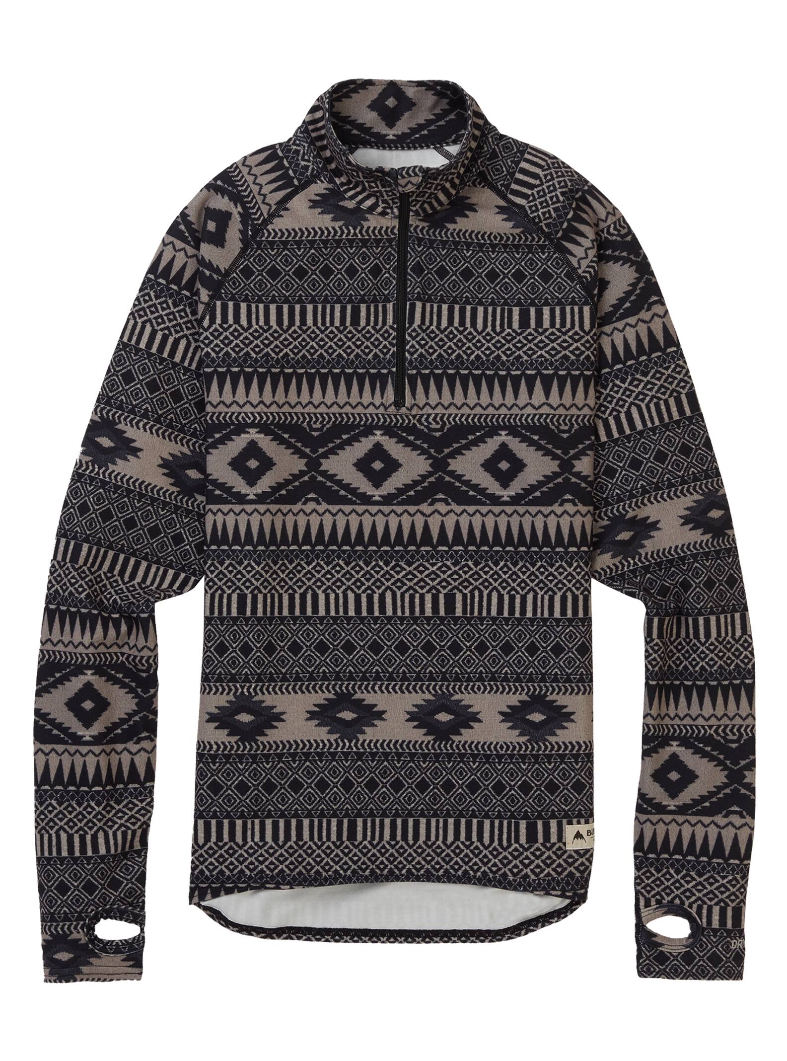 Burton - Sous-vêtement Expedition à fermeture éclair 1/4 femme, Pelican Freya Weave, M