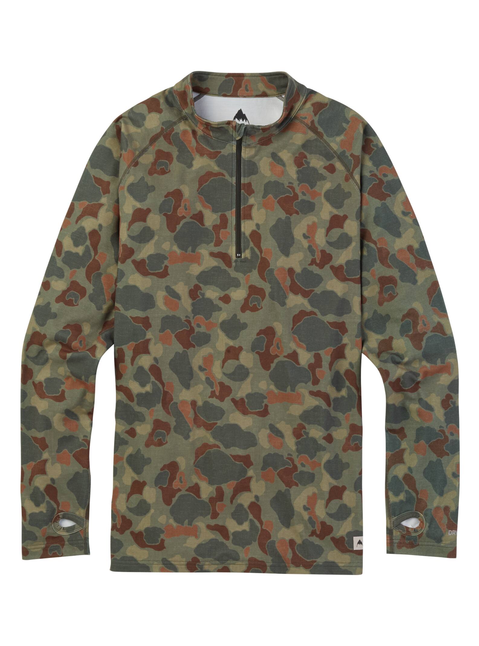 Burton – Sous-vêtement Expedition à fermeture éclair 1/4 homme, Forest Duck, L