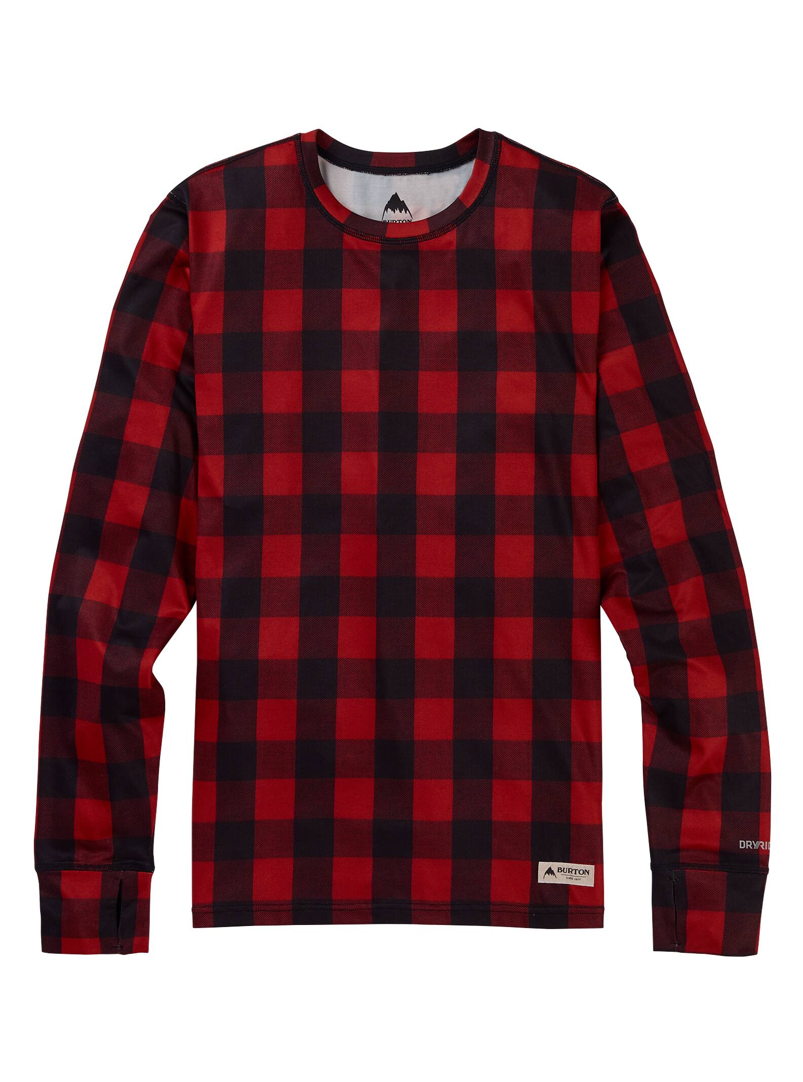 Burton - Haut ras du cou sous-vêtement léger homme, Bitters Buffalo Plaid, L