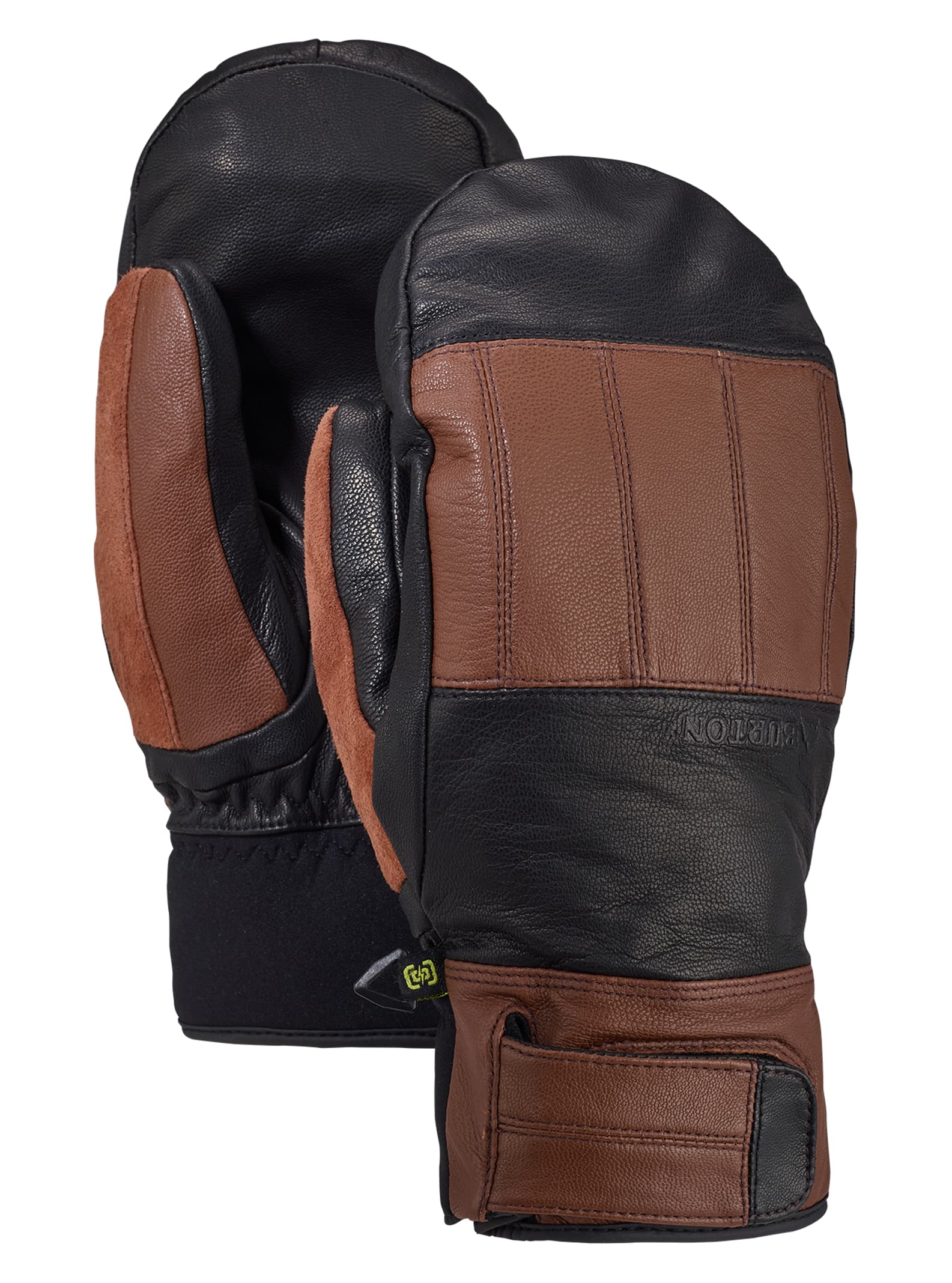 Burton - Moufles en cuir GORE-TEX® Gondy homme, Medium Brown / True Black, L