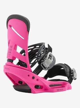 Men's Burton Mission EST Snowboard Binding shown in Pink