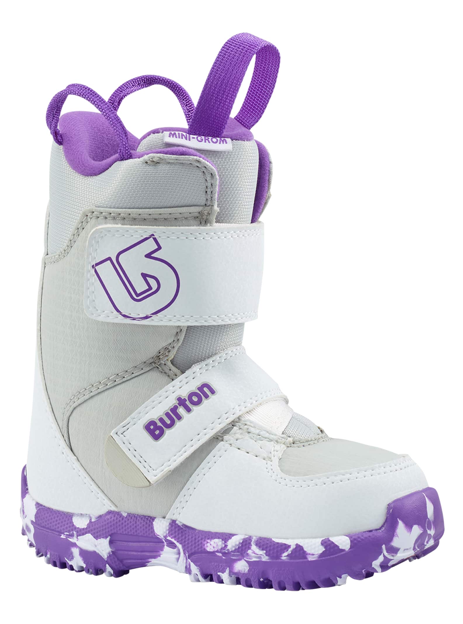 Burton - Boots de snowboard Mini-Grom tout-petit, White / Purple, 10C
