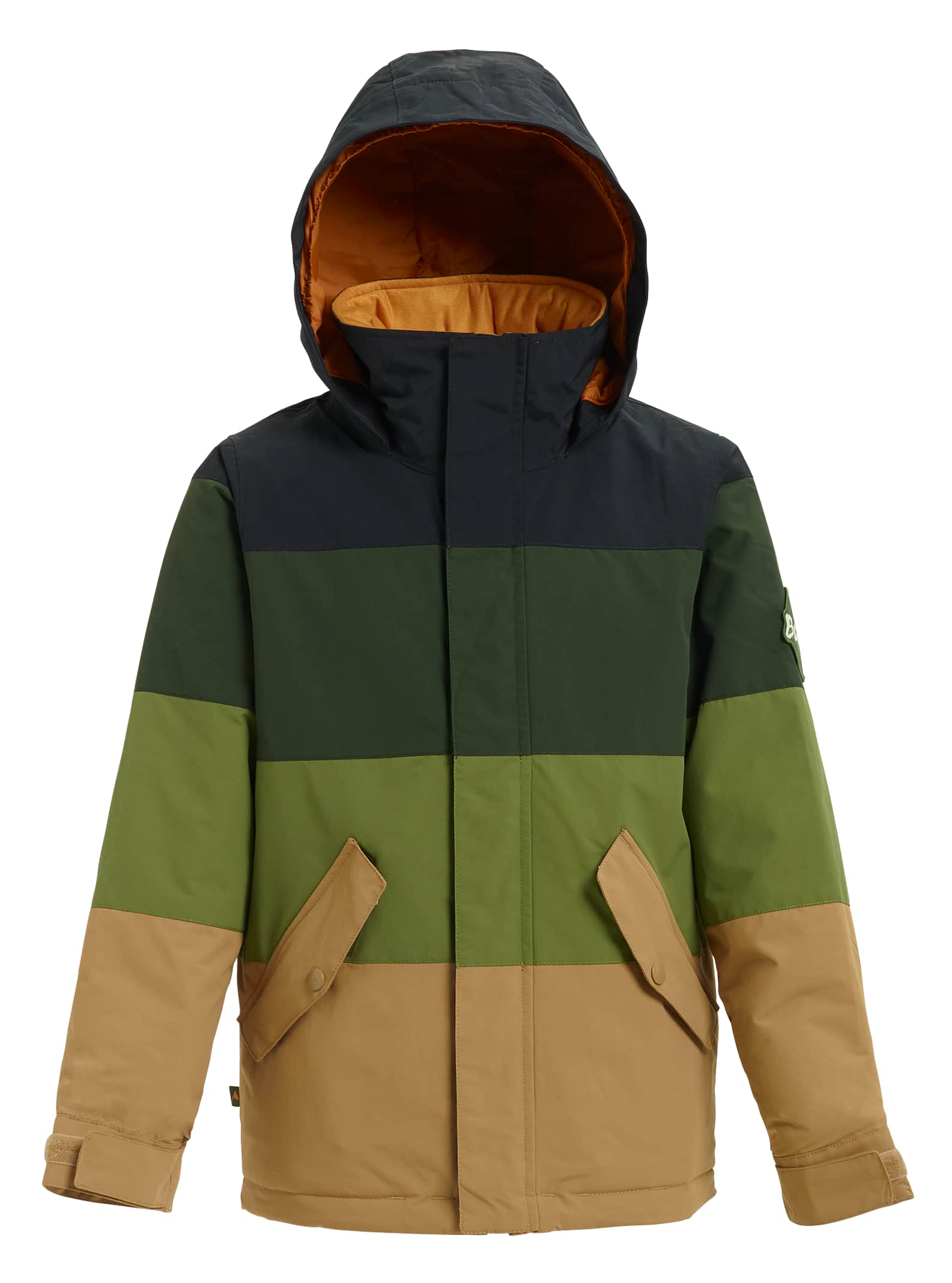 Burton - Veste Symbol garçon, True Black / Resin / Olive Branch / Kelp, M