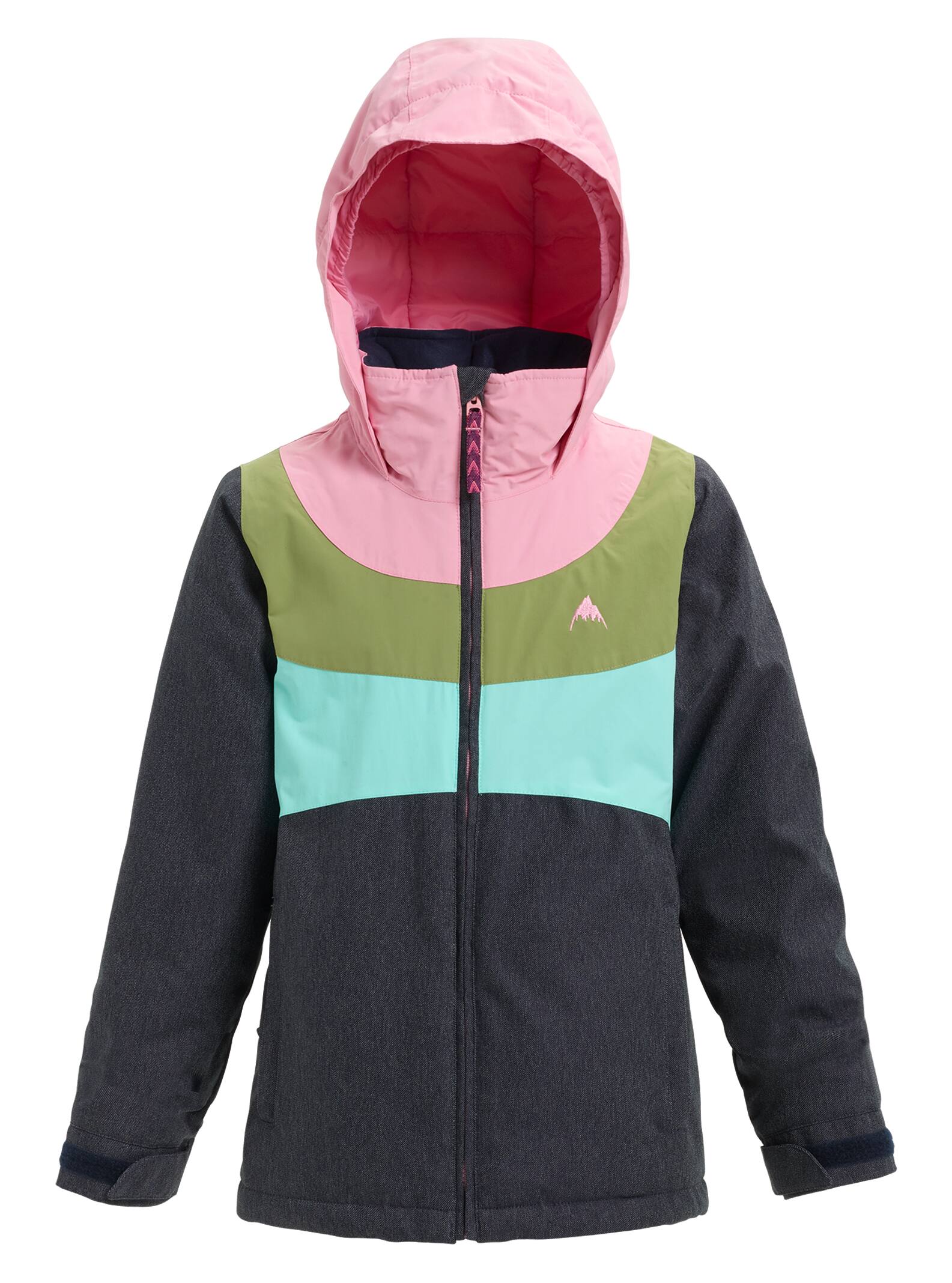 Burton - Veste Hart fille, Denim / Sea Pink / Mosstone / Aruba, S
