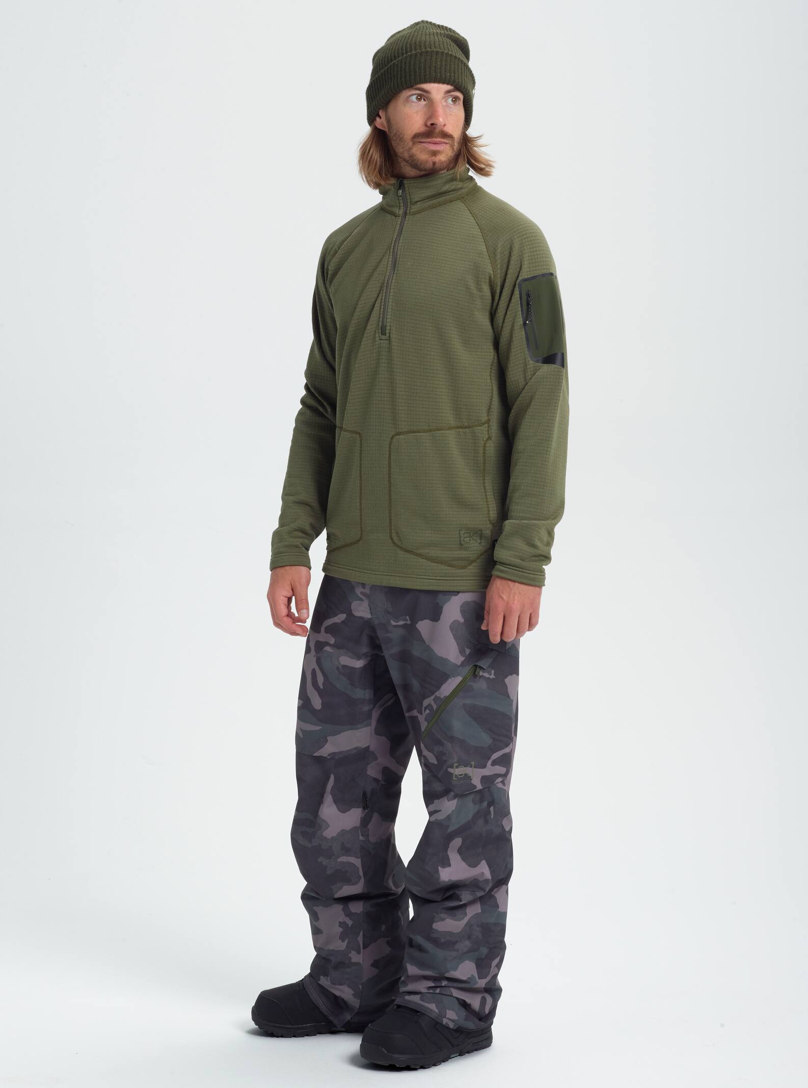 burton ak grid half zip